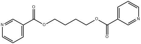 4-(pyridine-3-carbonyloxy)butyl pyridine-3-carboxylate Struktur