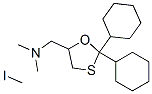 2,2-dicyclohexyl-5-((dimethylamino)methyl)-1,3-oxathiolane methiodide Struktur