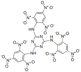 N,N',N''-tris(2,4,6-trinitrophenyl)-1,3,5-triazine-2,4,6-triamine  Struktur