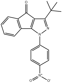 3-(tert-butyl)-1-(4-nitrophenyl)indeno[1,2-c]pyrazol-4(1H)-one Struktur