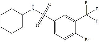 4-Bromo-N-cyclohexyl-3-(trifluoromethyl)benzenesulfonamide Struktur