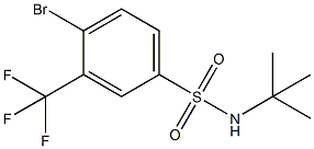 4-Bromo-N-tert-butyl-3-(trifluoromethyl)benzenesulfonamide Struktur