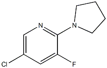 5-Chloro-3-fluoro-2-(pyrrolidin-1-yl)pyridine Struktur