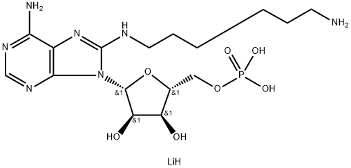 8-(6-AMINOHEXYL)AMINO-ADENOSINE 5'-MONOPHOSPHATE LITHIUM SALT Struktur