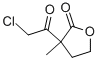 Acetoacetic acid, 4-chloro-2-(2-hydroxyethyl)-2-methyl-, gamma-lactone (6CI) Struktur