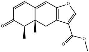 (4aR,5R)-4,4a,5,6-Tetrahydro-4a,5-dimethyl-6-oxonaphtho[2,3-b]furan-3-carboxylic acid methyl ester Struktur