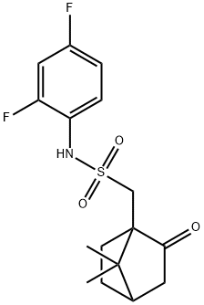 N-(2,4-difluorophenyl)(7,7-dimethyl-2-oxobicyclo[2.2.1]hept-1-yl)methanesulfonamide Struktur