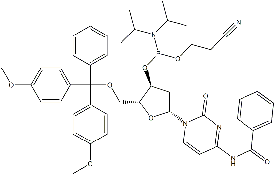 5'-O-DMT-N4-Benzoyl-2'-deoxycytidine 3'-CE phosphoramidite Structure