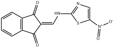 2-{[(5-nitro-1,3-thiazol-2-yl)amino]methylene}-1H-indene-1,3(2H)-dione Struktur