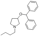 3-(Diphenylmethoxy)-1-butylpyrrolidine Struktur