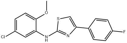 N-(5-chloro-2-methoxyphenyl)-4-(4-fluorophenyl)-1,3-thiazol-2-amine Struktur