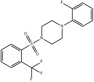 1-(2-fluorophenyl)-4-{[2-(trifluoromethyl)phenyl]sulfonyl}piperazine Struktur