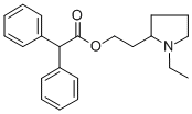 Diphenylacetic acid 2-(1-ethyl-2-pyrrolidinyl)ethyl ester Struktur