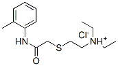 diethyl-[2-[(2-methylphenyl)carbamoylmethylsulfanyl]ethyl]azanium chlo ride Struktur