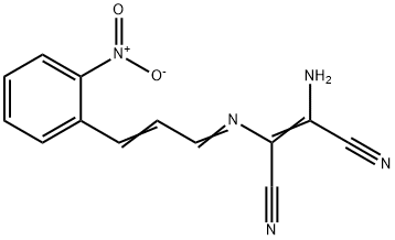 (Z)-2-amino-3-{[(E,2E)-3-(2-nitrophenyl)-2-propenylidene]amino}-2-butenedinitrile Struktur