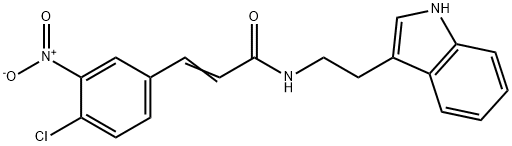 (E)-3-(4-chloro-3-nitrophenyl)-N-[2-(1H-indol-3-yl)ethyl]-2-propenamide Struktur