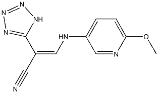 (Z)-3-[(6-methoxy-3-pyridinyl)amino]-2-(1H-1,2,3,4-tetraazol-5-yl)-2-propenenitrile Struktur