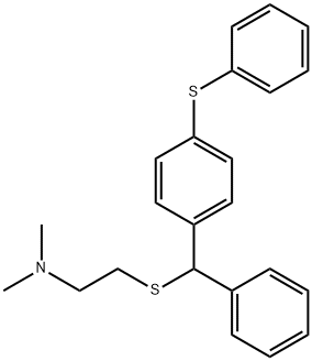 N,N-Dimethyl-2-((alpha-phenyl-p-(phenylthio)benzyl)thio)ethylamine Struktur