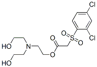 2-(bis(2-hydroxyethyl)amino)ethanol, 2-(2,4-dichlorophenyl)sulfonylace tic acid Struktur