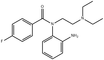 N-(o-Aminophenyl)-N-[2-(diethylamino)ethyl]-p-fluorobenzamide Struktur