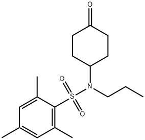 2,4,6-TriMethyl-N-(4-oxocyclohexyl)-N-propyl-benzenesulfonaMide Struktur