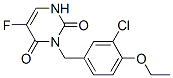 3-[(3-chloro-4-ethoxy-phenyl)methyl]-5-fluoro-1H-pyrimidine-2,4-dione Struktur