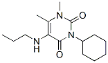 3-cyclohexyl-1,6-dimethyl-5-propylamino-pyrimidine-2,4-dione Struktur