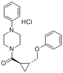 Piperazine, 1-((2-(phenoxymethyl)cyclopropyl)carbonyl)-4-phenyl-, mono hydrochloride, trans- Struktur