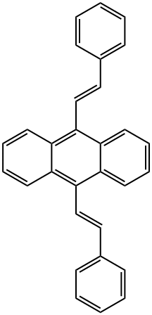 9,10-Bis[(E)-2-(phenyl)ethenyl]anthracene Struktur