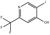 5-Iodo-2-(trifluoromethyl)pyridin-4-ol, 4-Hydroxy-5-iodo-alpha,alpha,alpha-trifluoro-2-picoline Struktur