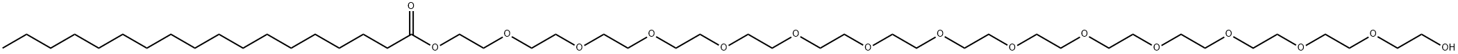 41-hydroxy-3,6,9,12,15,18,21,24,27,30,33,36,39-tridecaoxahentetracontyl stearate Struktur