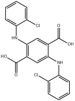 2,5-bis(2-chloroanilino)terephthalic acid Struktur