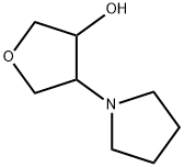 TRANS-4-(PYRROLIDIN-1-YL)TETRAHYDROFURAN-3-OL Struktur