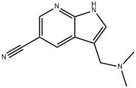 1H-Pyrrolo[2,3-b]pyridine-5-carbonitrile, 3-[(diMethylaMino)Methyl]- Struktur