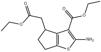 diethyl 2-amino-5,6-dihydro-4H-cyclopenta[b]thiophene-3,4-dicarboxylate Struktur