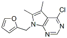 4-CHLORO-7-(2-FURYLMETHYL)-5,6-DIMETHYL-7H-PYRROLO[2,3-D]PYRIMIDINE Struktur