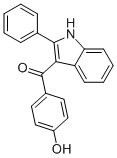 (4-HYDROXYPHENYL)(2-PHENYL-1H-INDOL-3-YL)METHANONE Struktur