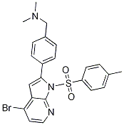 BenzeneMethanaMine, 4-[4-broMo-1-[(4-Methylphenyl)sulfonyl]-1H-pyrrolo[2,3-b]pyridin-2-yl]-N,N-diMethyl- Struktur