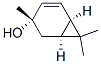 Bicyclo[4.1.0]hept-4-en-3-ol, 3,7,7-trimethyl- [1S-(1-alpha,3-alpha, 6-alpha)]- Struktur