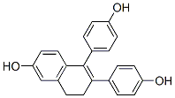 1,2-bis(4-hydroxyphenyl)-3,4-dihydro-6-hydroxynaphthalene Struktur