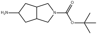 5-Amino-hexahydro-cyclopenta[c]pyrrole-2-carboxylic acid tert-butyl ester Struktur