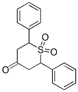 2,6-Diphenyltetrahydrothiopyran-4-one s,s-dioxide Struktur