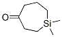 1,1-Dimethylsilacycloheptan-4-one Struktur