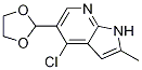 1H-Pyrrolo[2,3-b]pyridine, 4-chloro-5-(1,3-dioxolan-2-yl)-2-Methyl- Struktur