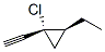 Cyclopropane, 1-chloro-2-ethyl-1-ethynyl-, cis- (9CI) Struktur