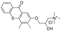 (3-(3,4-DIMETHYL-9-OXO-9H-THIOXANTHEN-2- YLOXY)-2-OH-PROPYL)TRI-ME-AMMON CL 97 Struktur