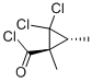 Cyclopropanecarbonyl chloride, 2,2-dichloro-1,3-dimethyl-, trans- (9CI) Struktur