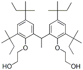 1,1-Bis[2-(2-hydroxyethoxy)-3,5-di-tert-pentylphenyl]ethane Struktur