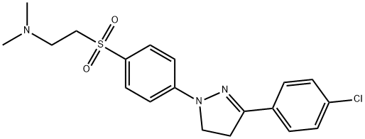 2-pyrazoline, 3-(p-chlorphenyl)-1-(p-(N,N-dimethyltauryl)phenyl Struktur