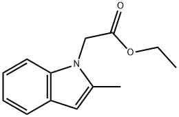 (2-methyl-indol-1-yl)-acetic acid ethyl ester Struktur